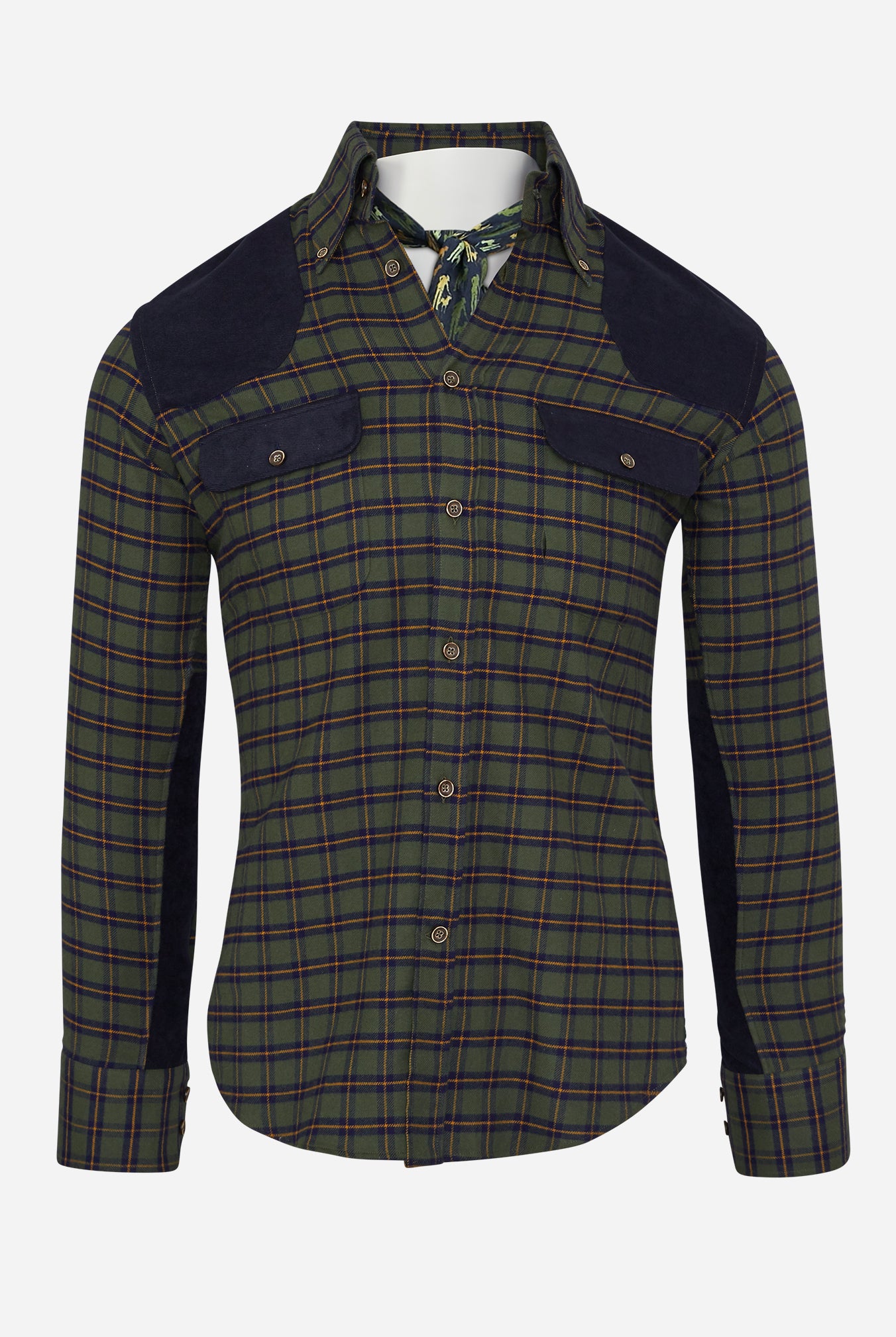 JD Field Shirt  in Green/Blue Plaid