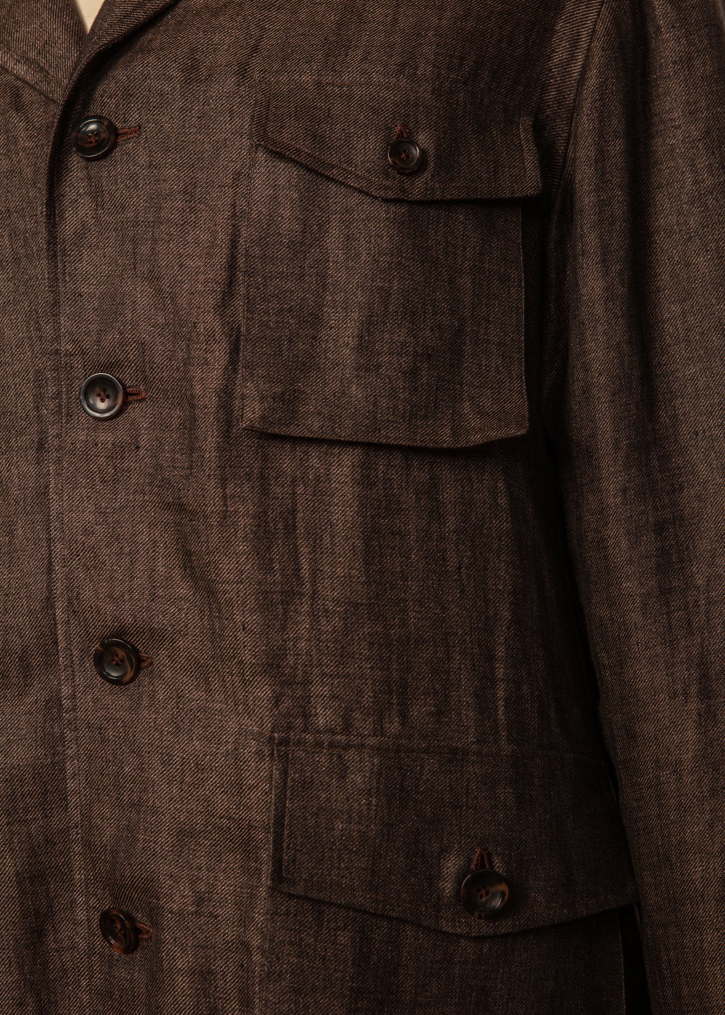 Sahariana Over Shirt in Brown