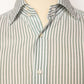 Classic Shirt in White w/Sage Stripes