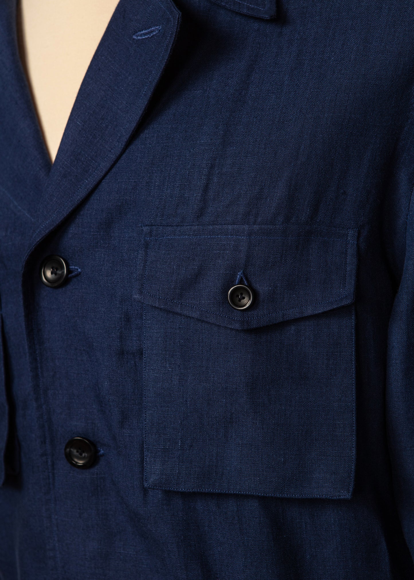 Sahariana Over Shirt in Navy