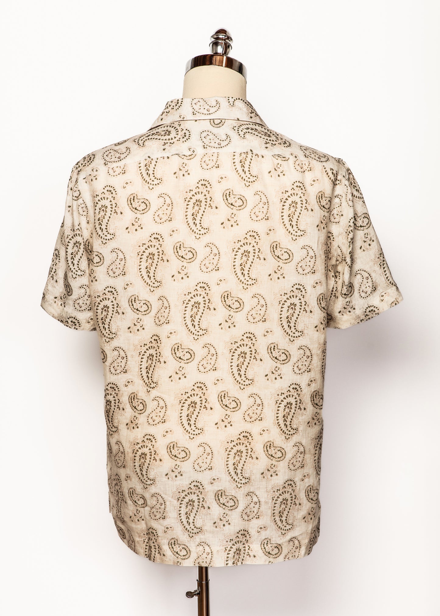 Connery Kemp Collar Shirt in Sage Paisley