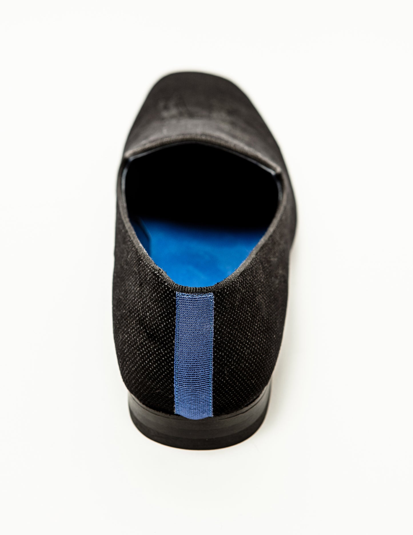 Slipper in Black Velvet with Black Logo