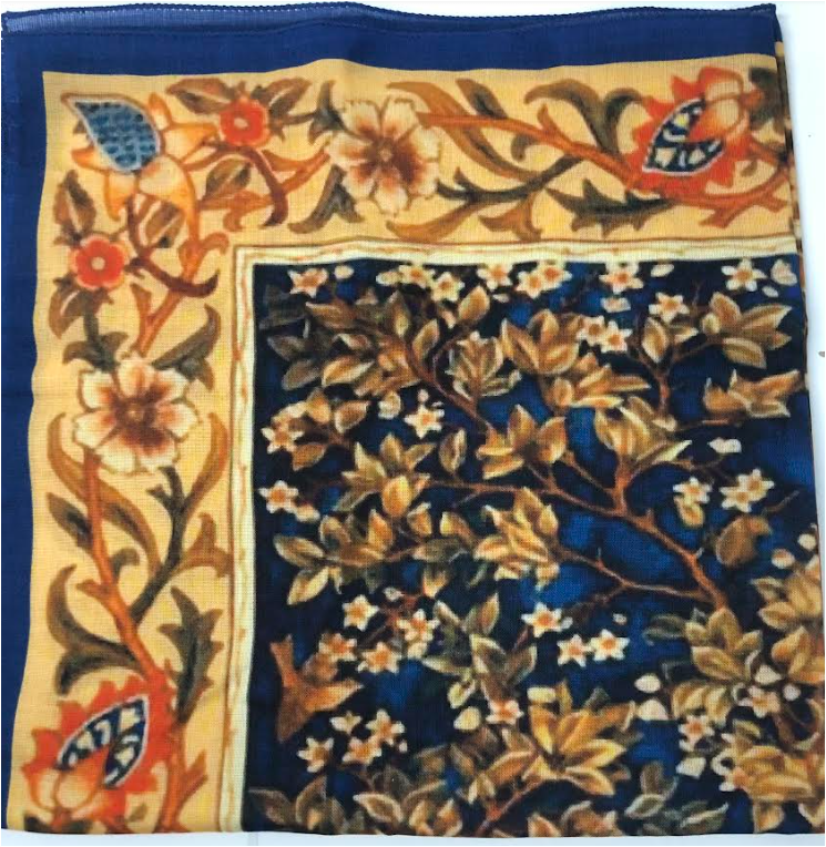 Blue Floral Neckercheif