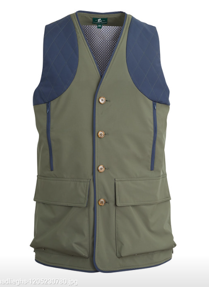 CDC Quilted Vest in Green Technical Fabric