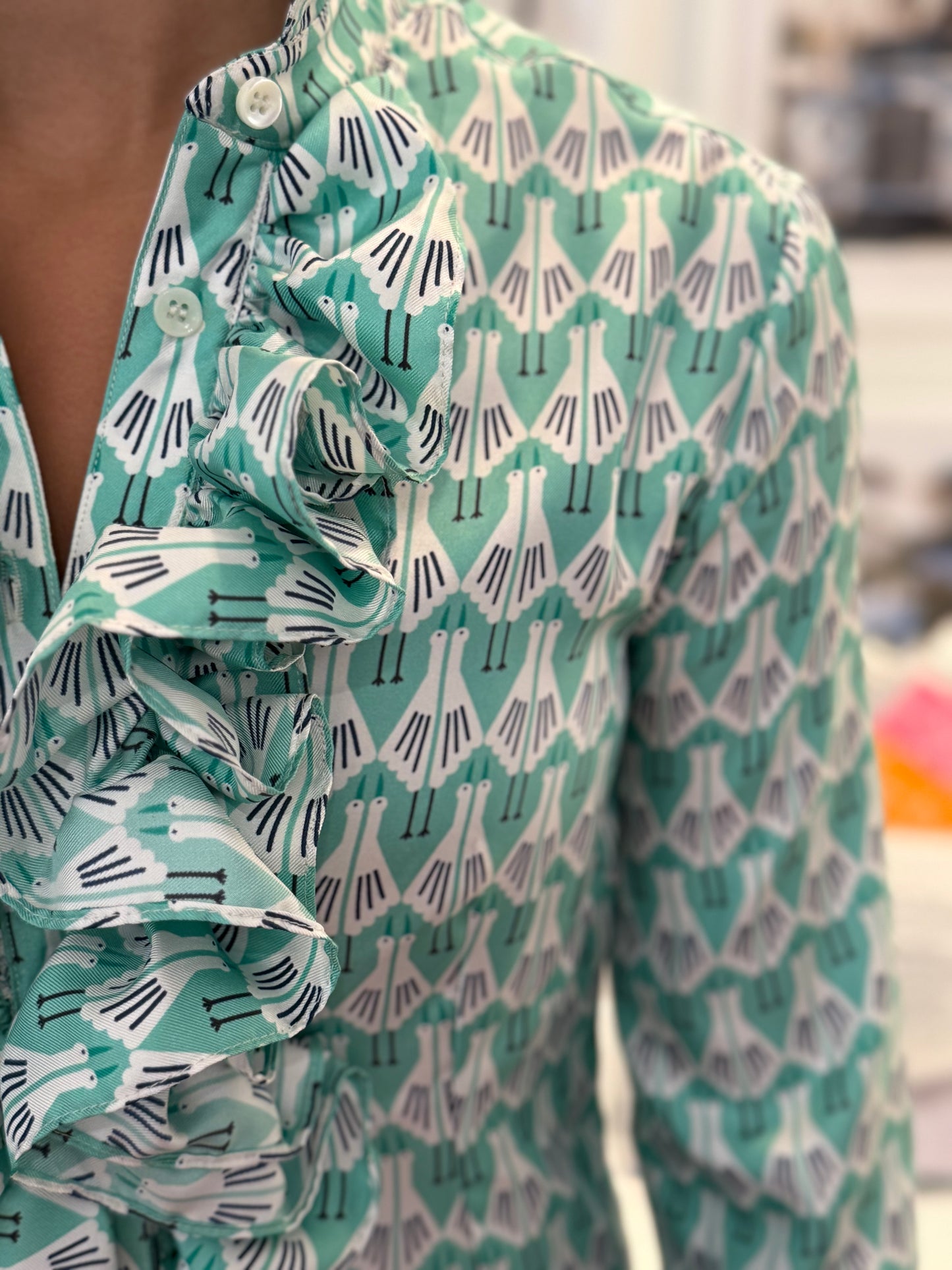HGIRL BELINDA BIRDS IN GREEN