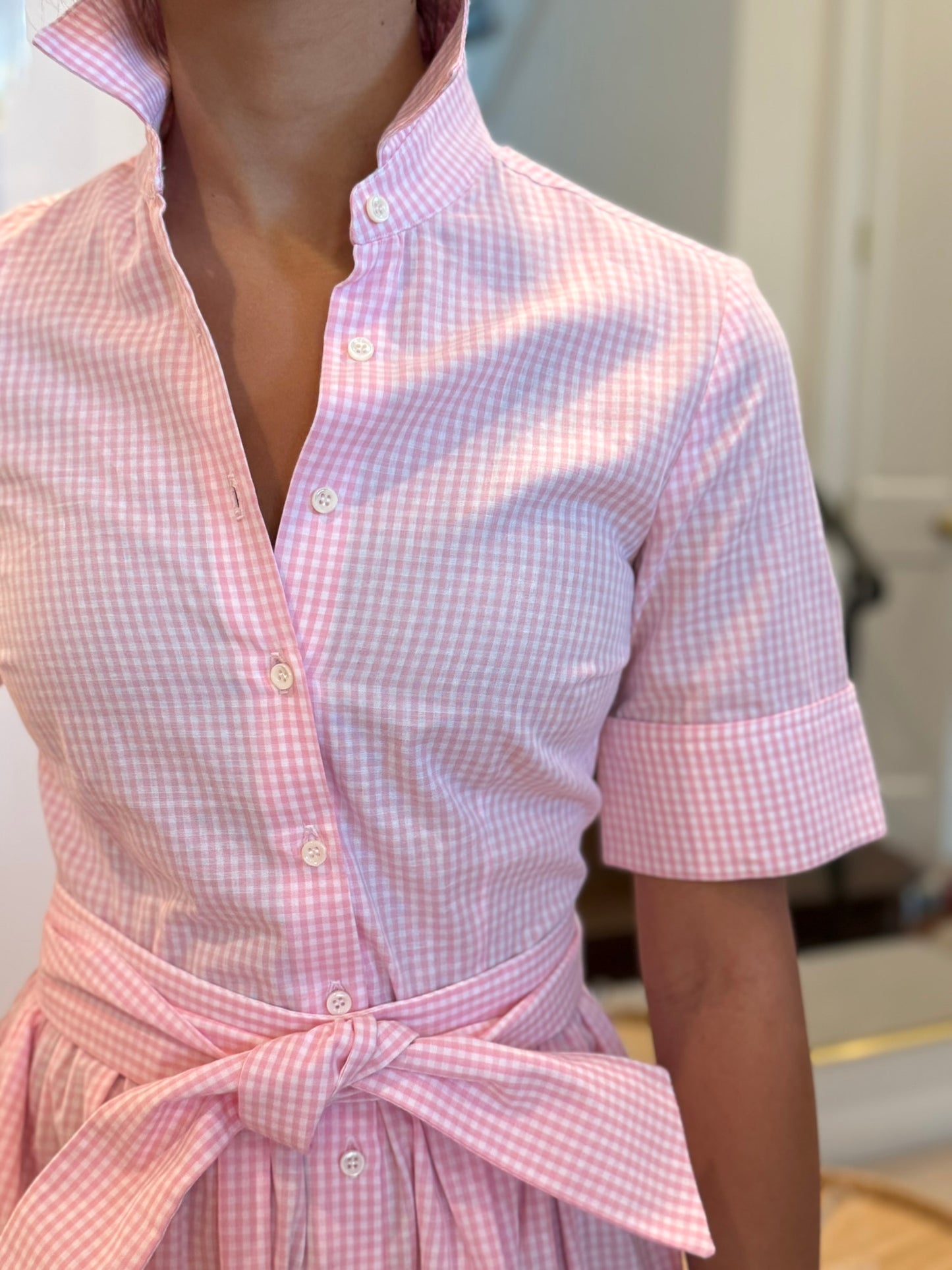 HGIRL COUPE DRESS IN PINK GINGHAM
