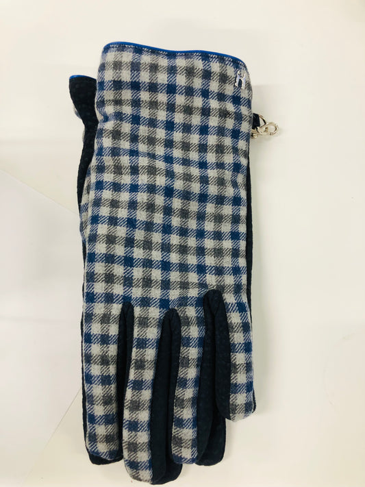 Hunting Gloves-Blue Grey Check