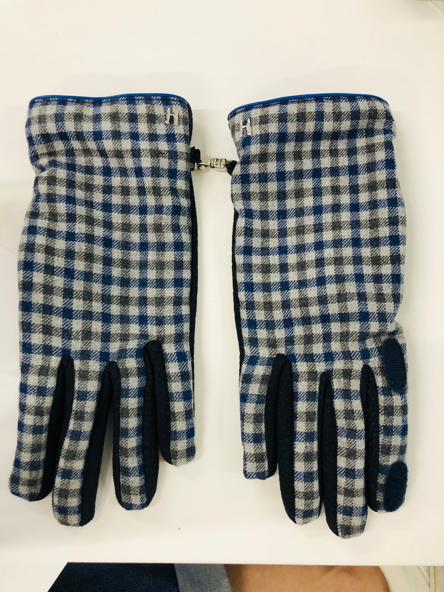 Hunting Gloves-Blue Grey Check