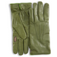 Hunting Gloves in Dark Green Leather w/Green Trim
