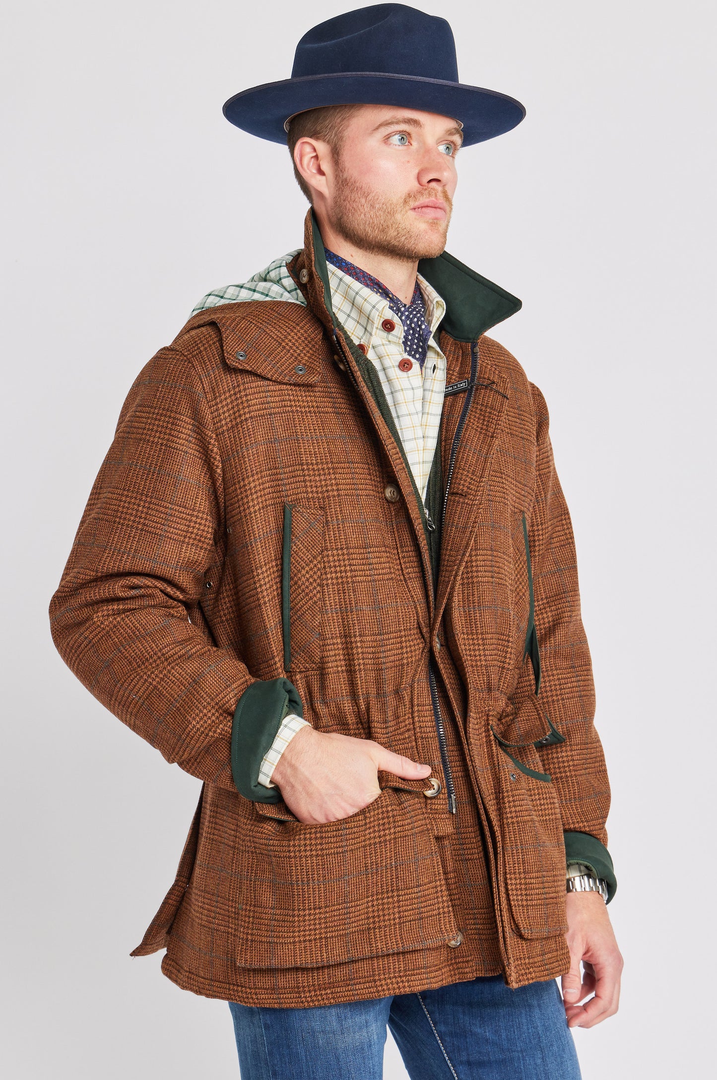 Ralph Coat in Rust Plaid