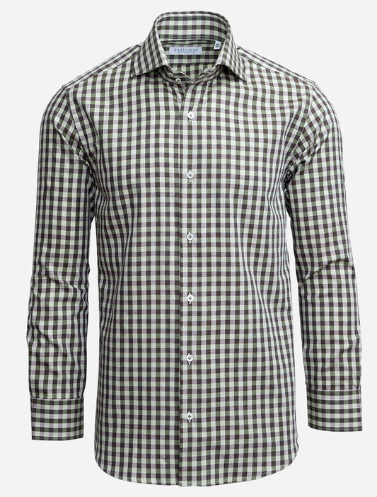 Sport Shirt in Green/Purple Buffalo Check