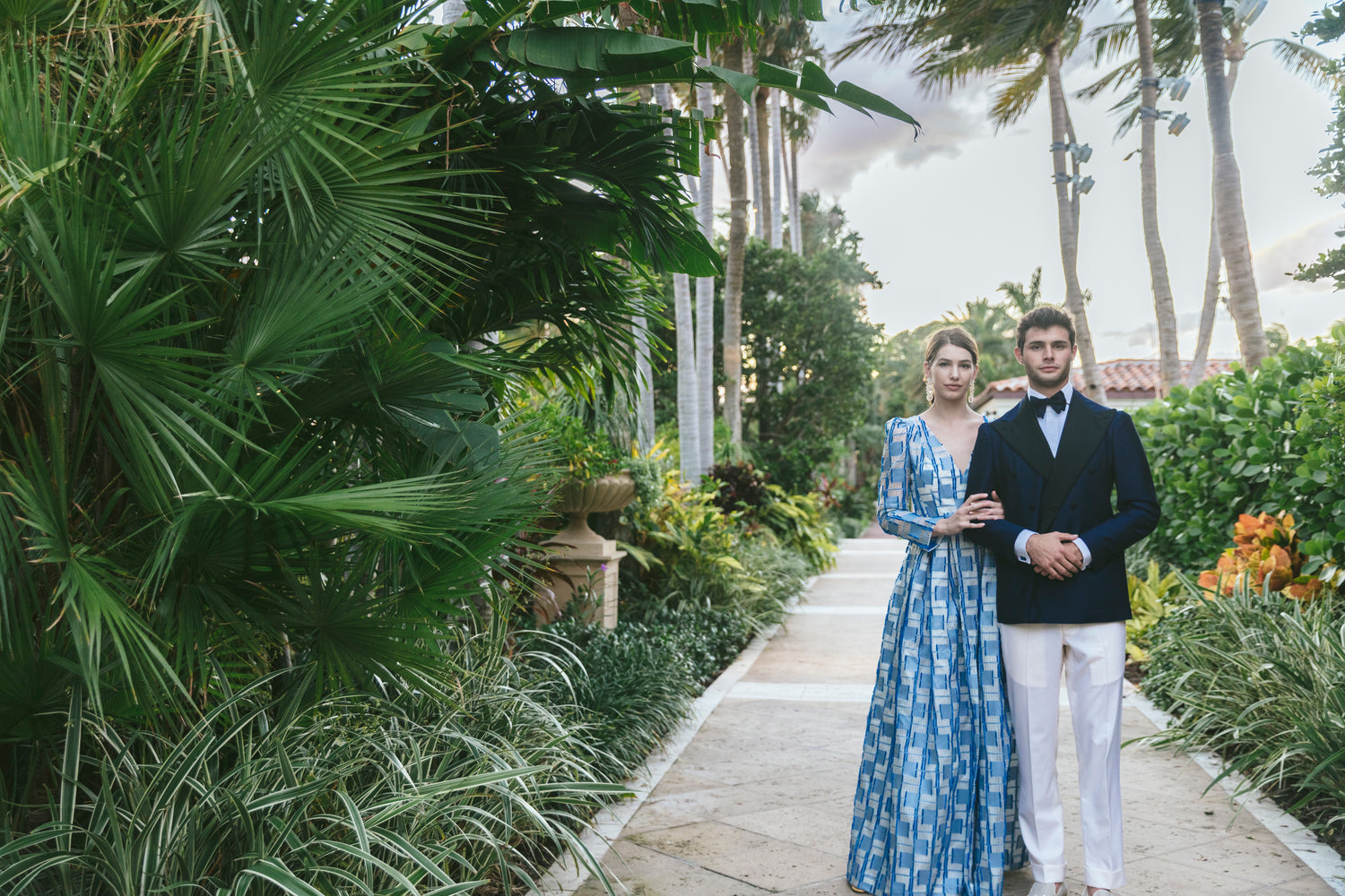 Bespoke clothing on an elegant couple