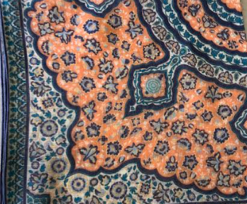 Orange Floral Pocket Square