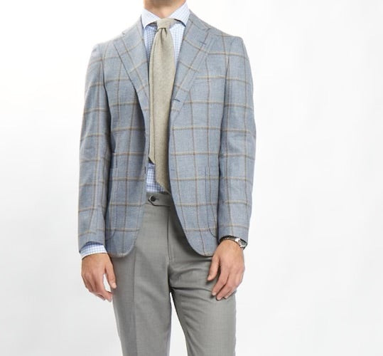 James Jacket in Blue/Brown