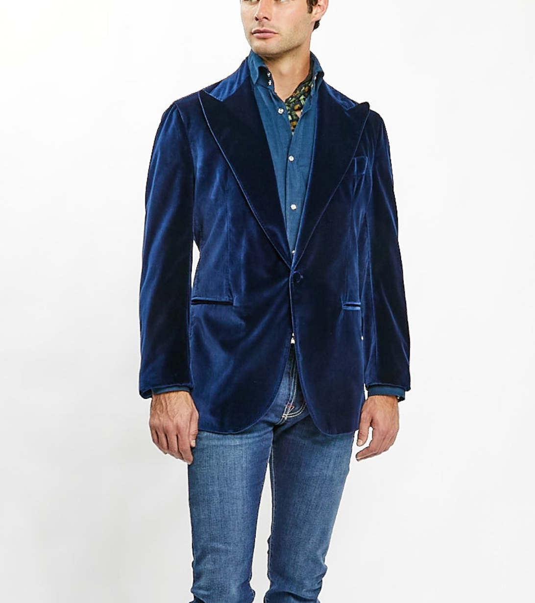 Velvet Double Breasted Dinner Jacket