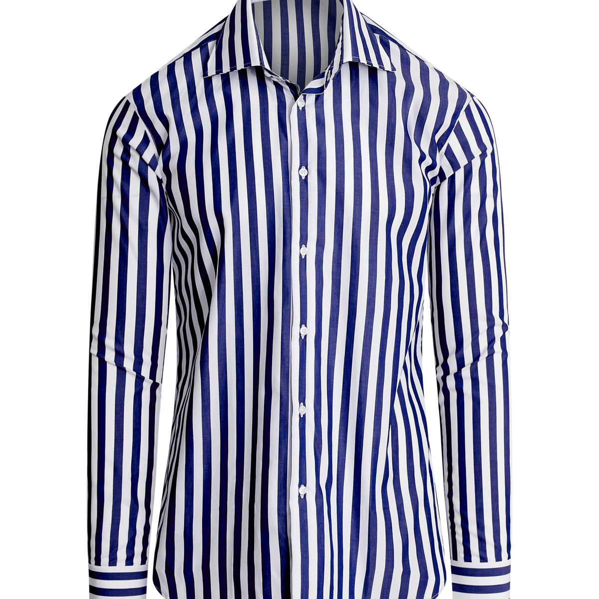 Classic Shirt in Blue Bold Stripe – Hadleigh's