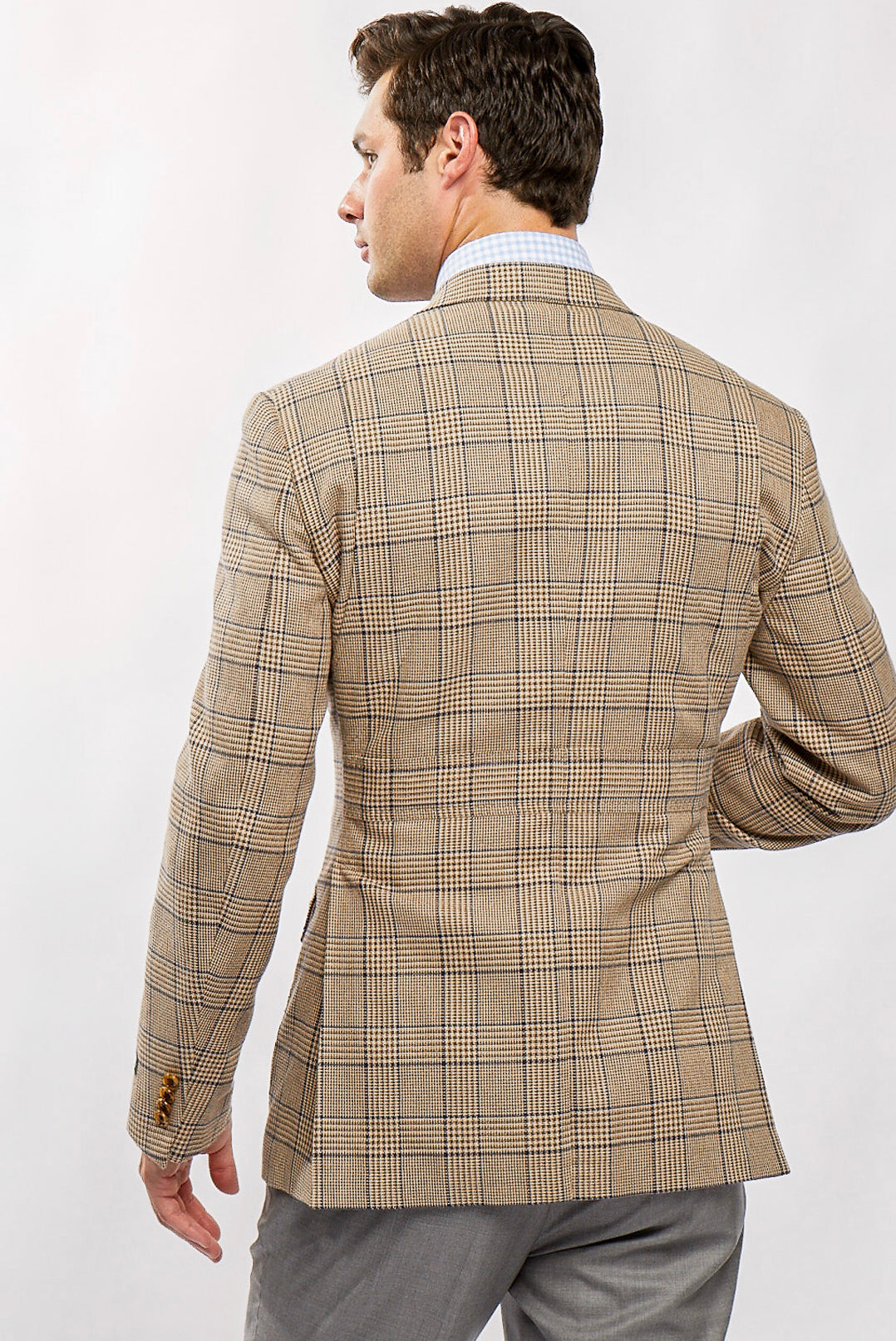 Madison Jacket in Tan Glen Plaid