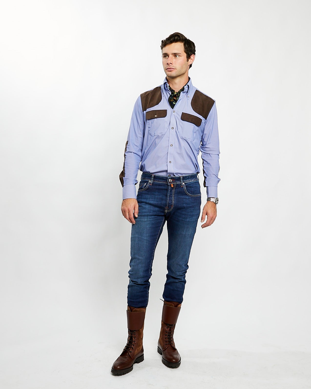 Check jd field shirt in light blue