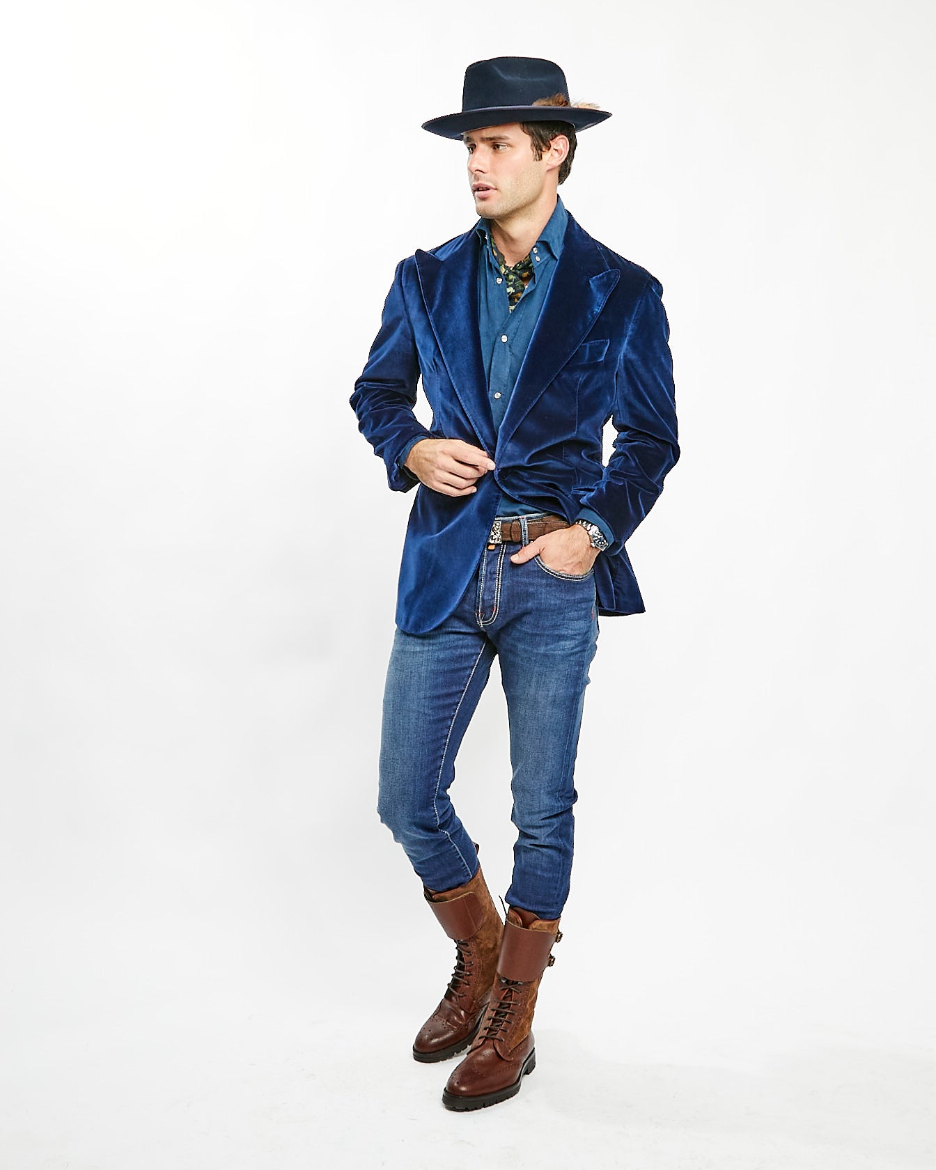 Velvet Double Breasted Dinner Jacket