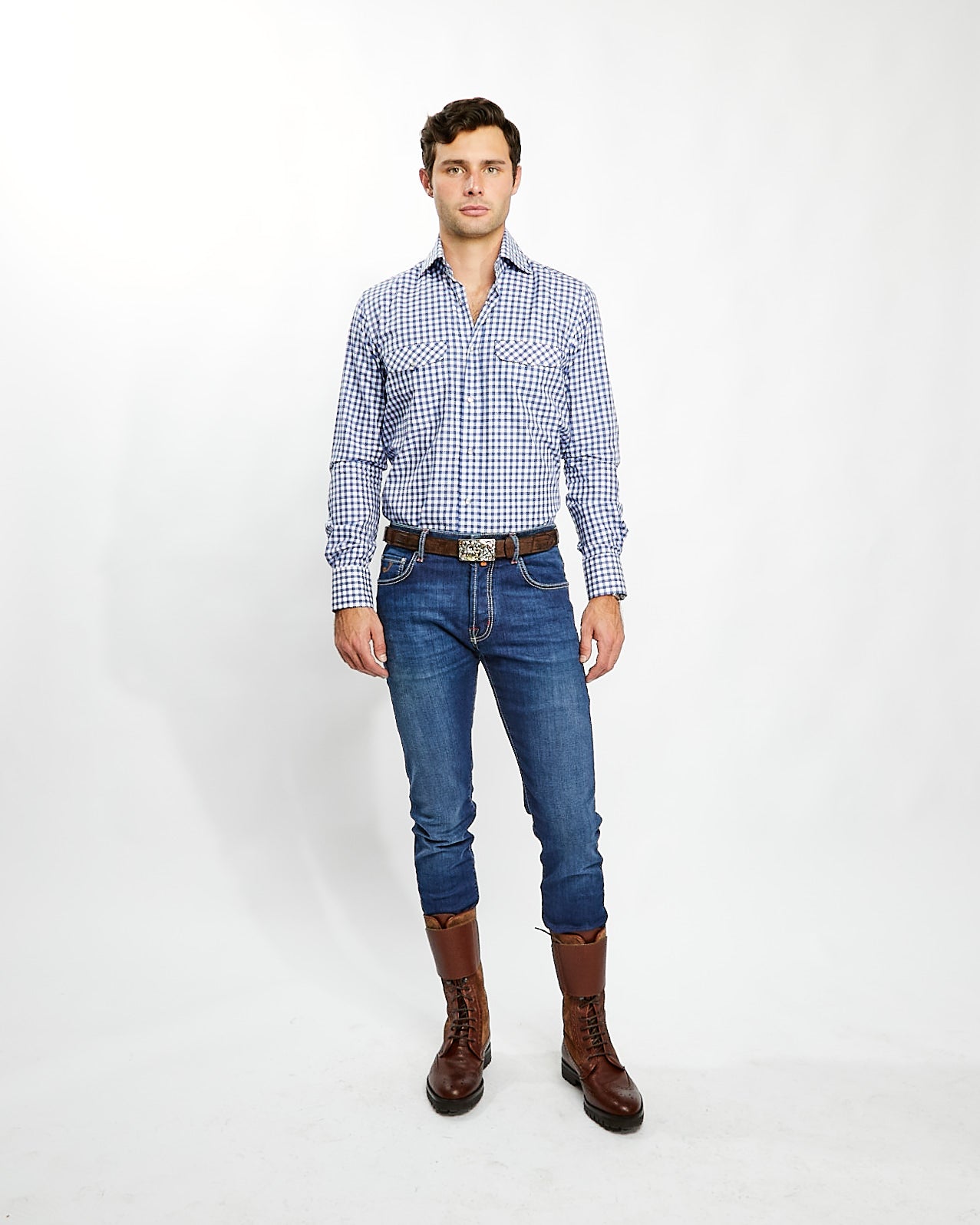 Kacey Shirt in Blue Buffalo Check