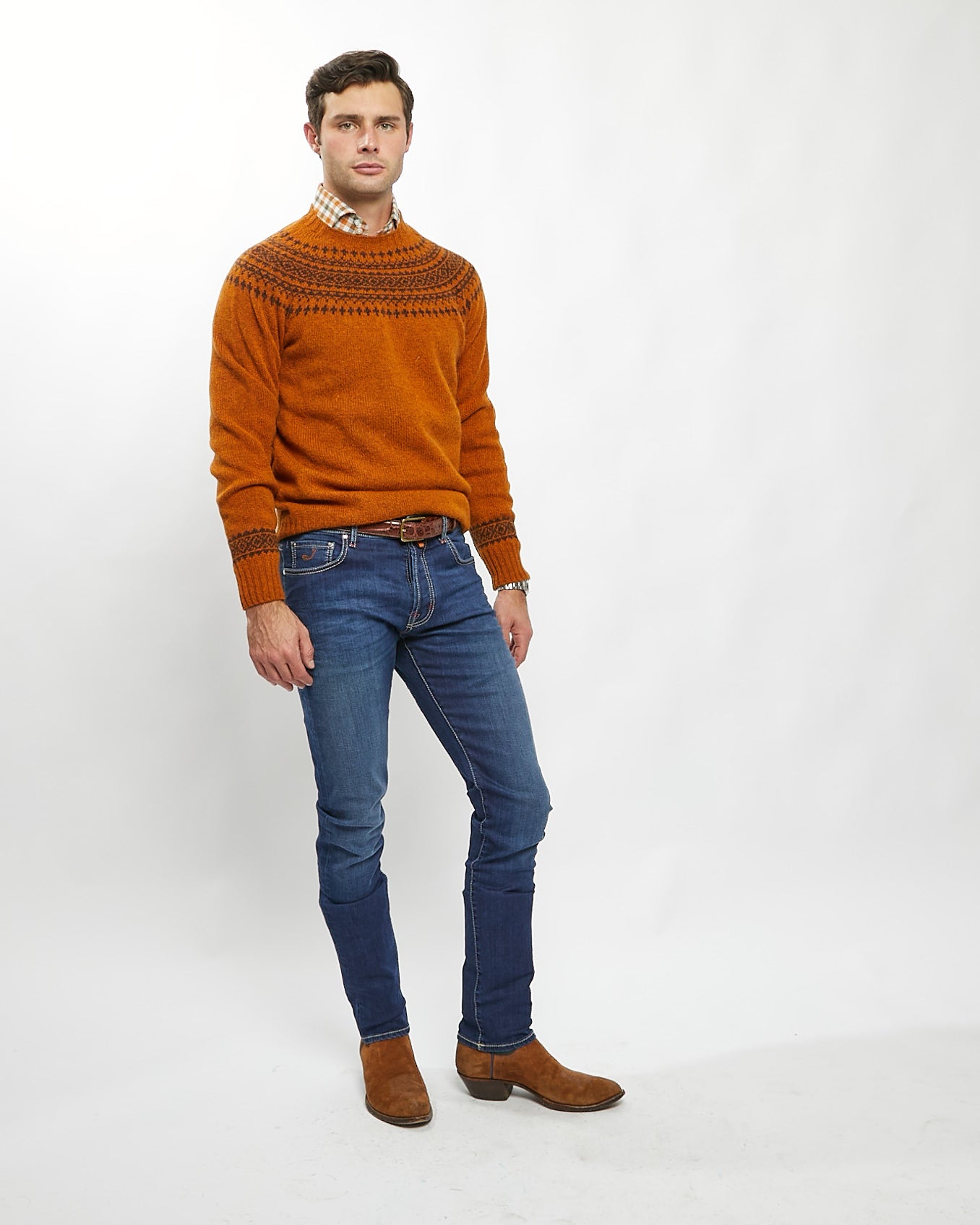 Fair Isle Wool Crewneck Sweater