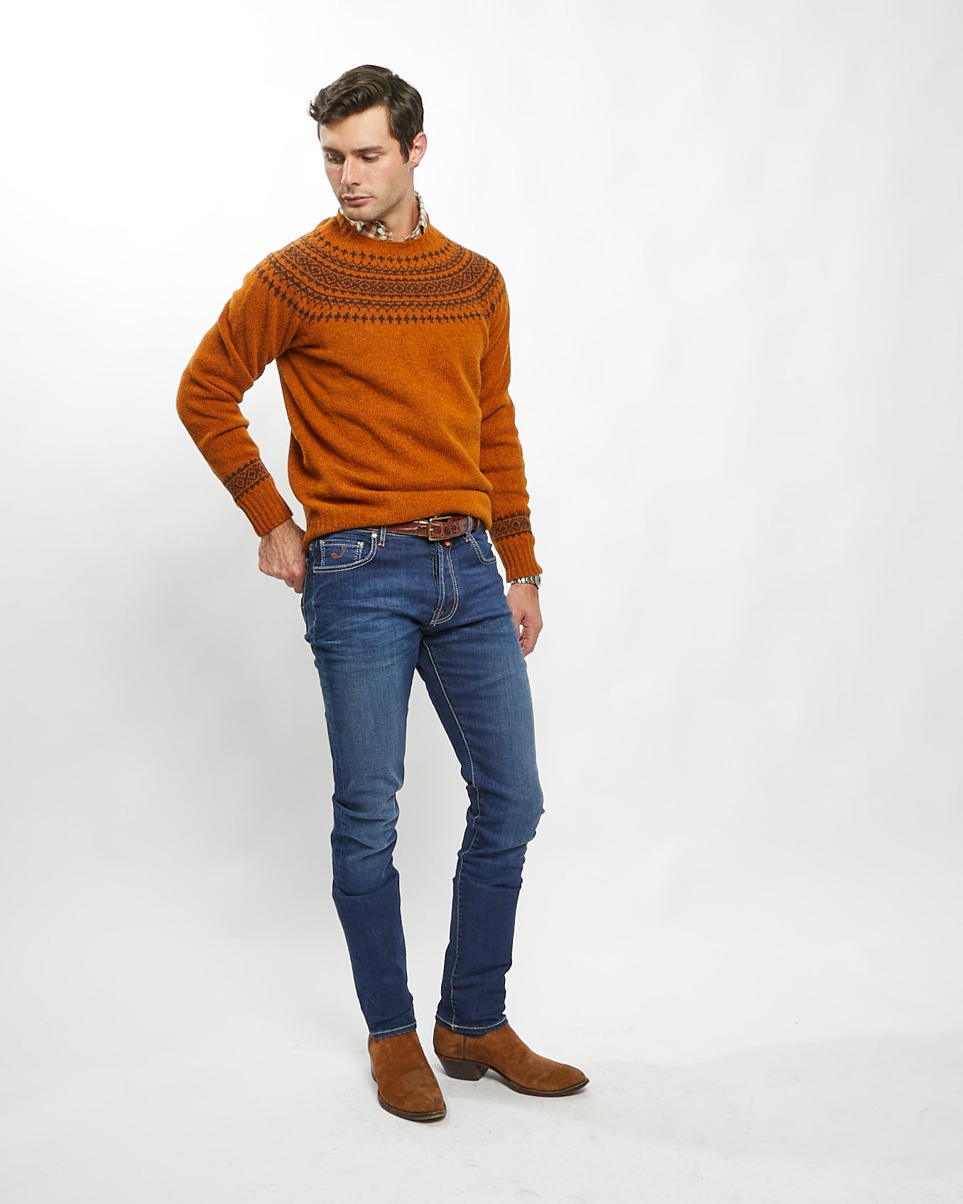 Fair Isle Wool Crewneck Sweater