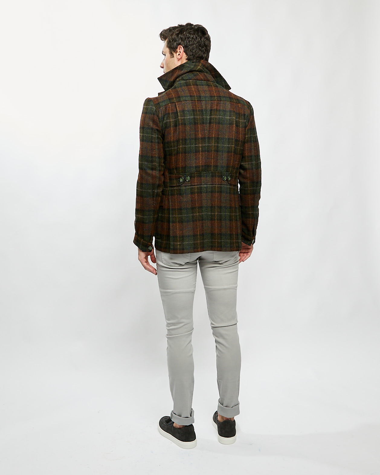 Safari Harper Jacket in Blue/Green Plaid