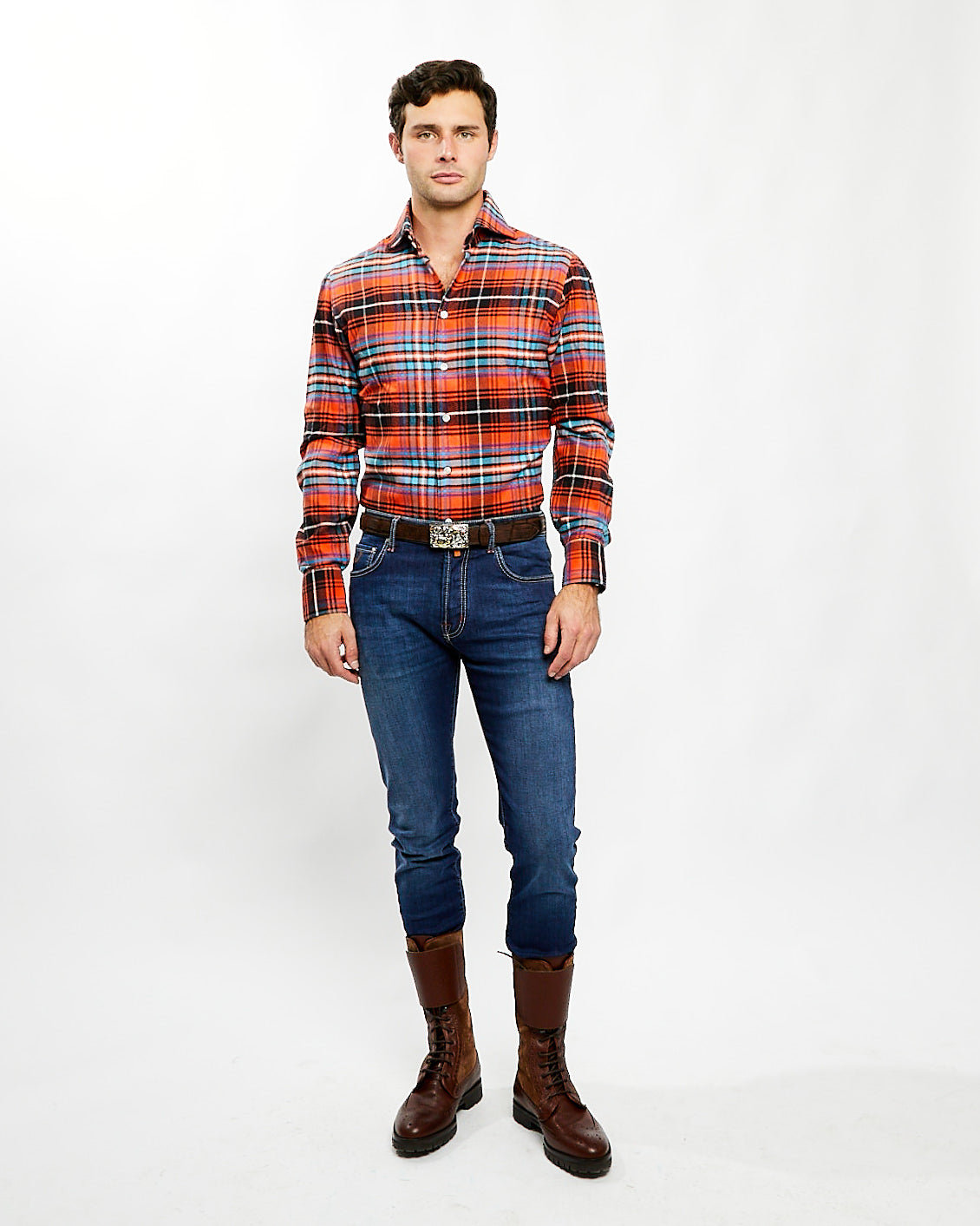 Bold Plaid Flannel Shirt