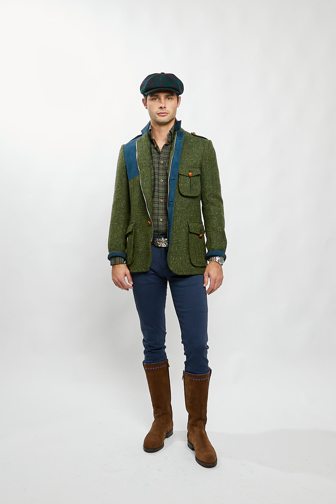 Hemingway Field Jacket in Green Tweed