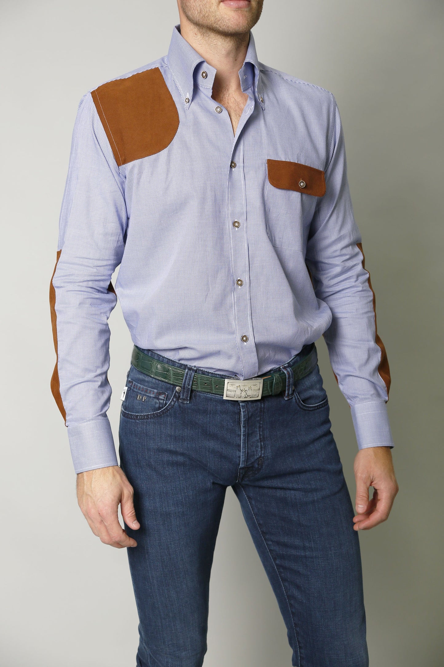 RIP Field Shirt in Blue Houndstooth