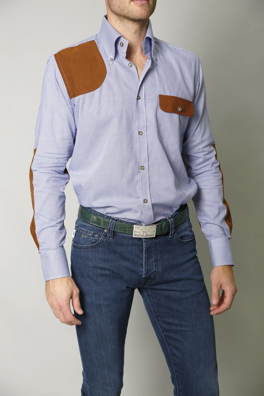 RIP Field Shirt in Blue Houndstooth