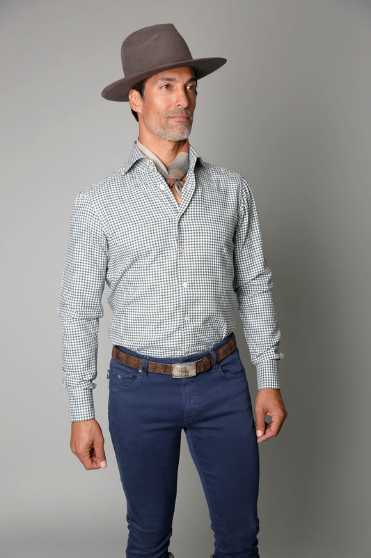 Green Mini Gingham Shirt