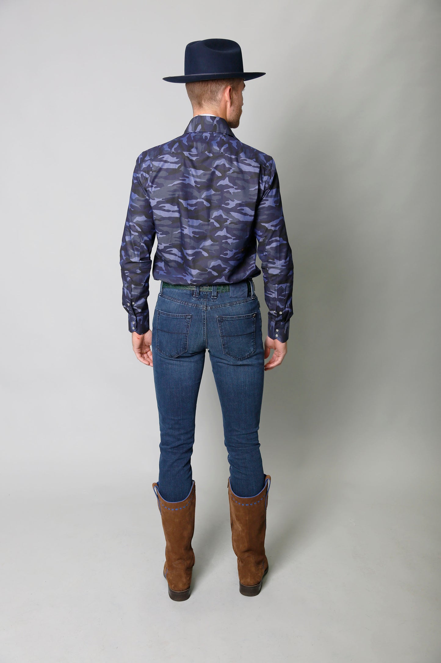 Kacey Shirt in Blue Camo