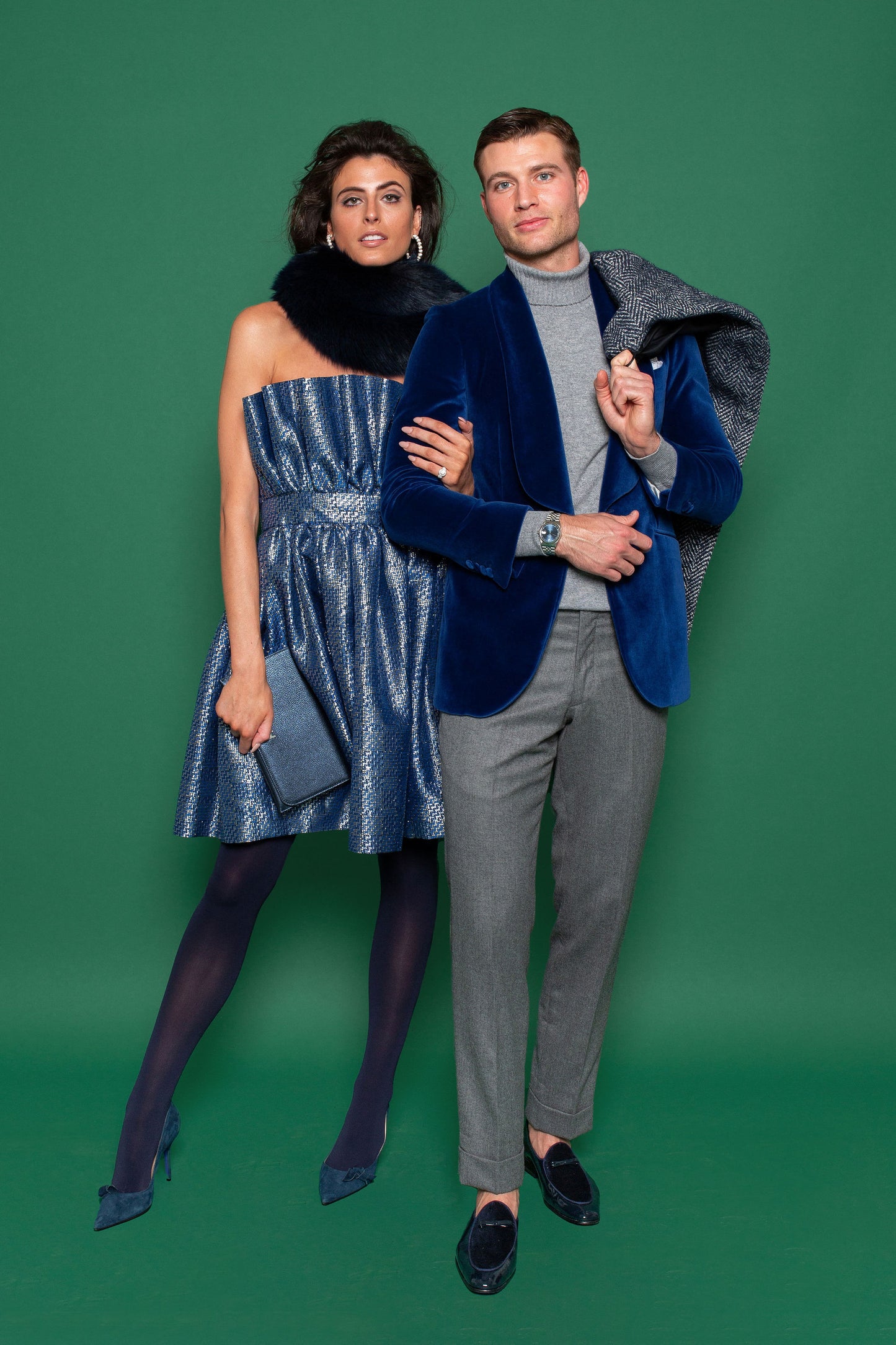 Cobalt Blue Velvet Dinner Jacket