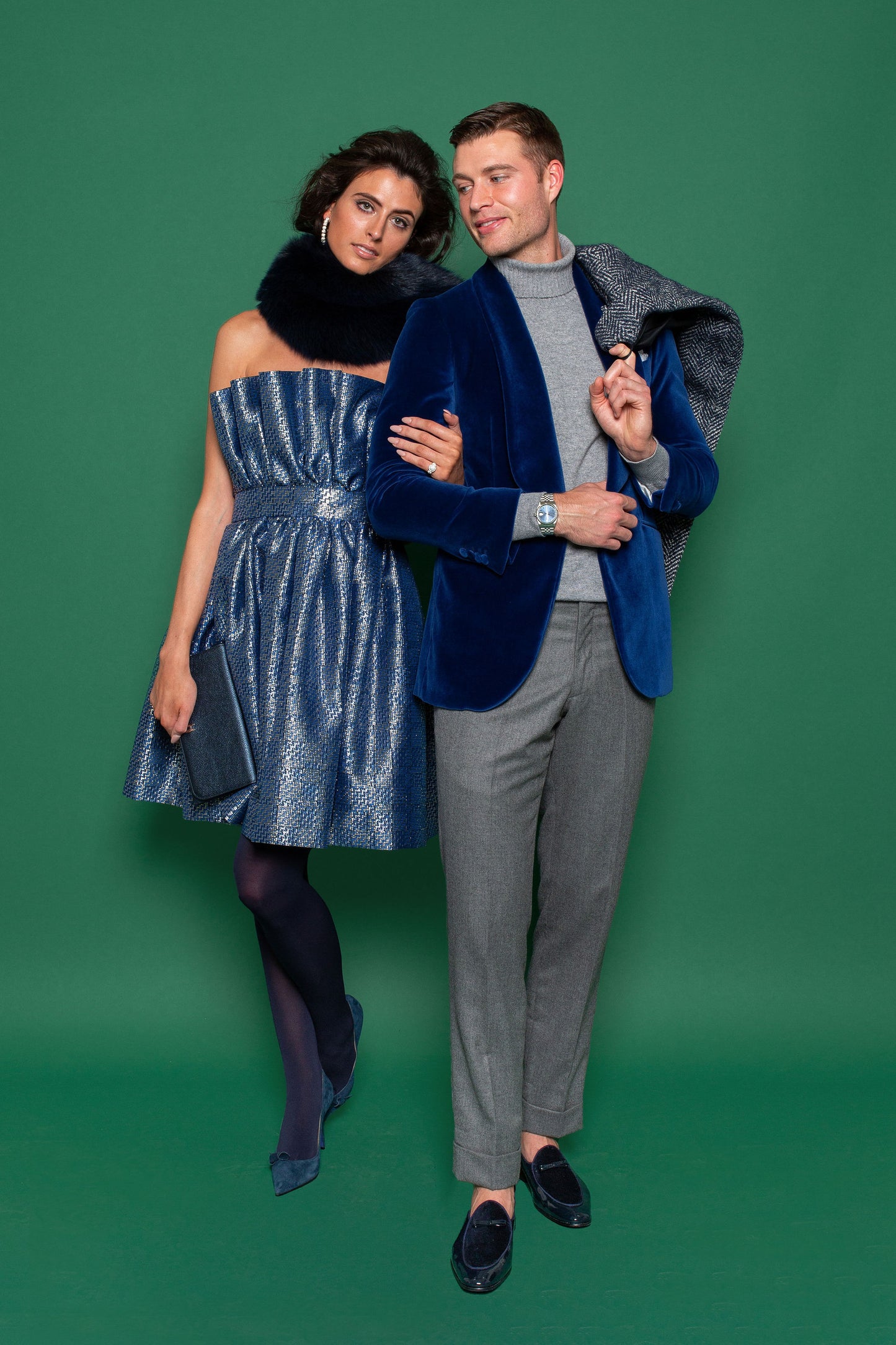 Cobalt Blue Velvet Dinner Jacket
