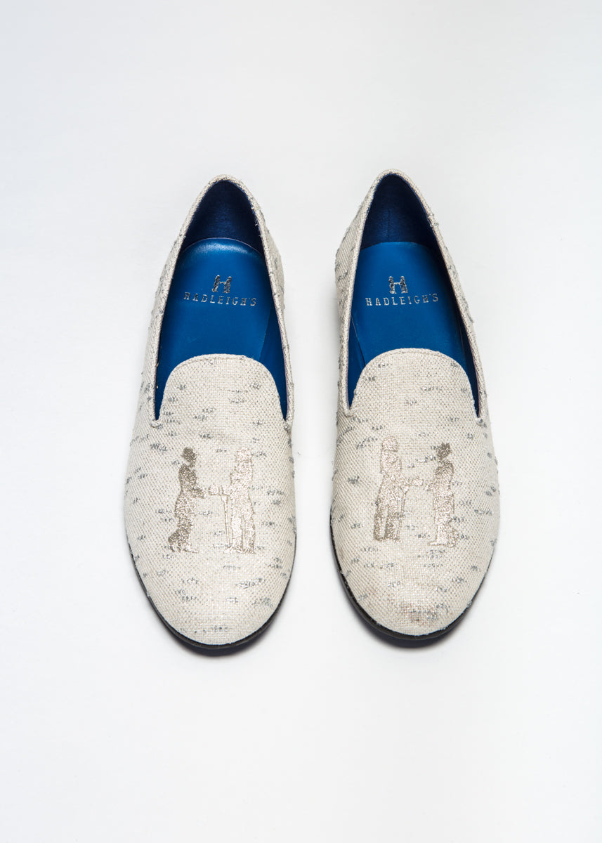 Slipper in Silver Sparkle