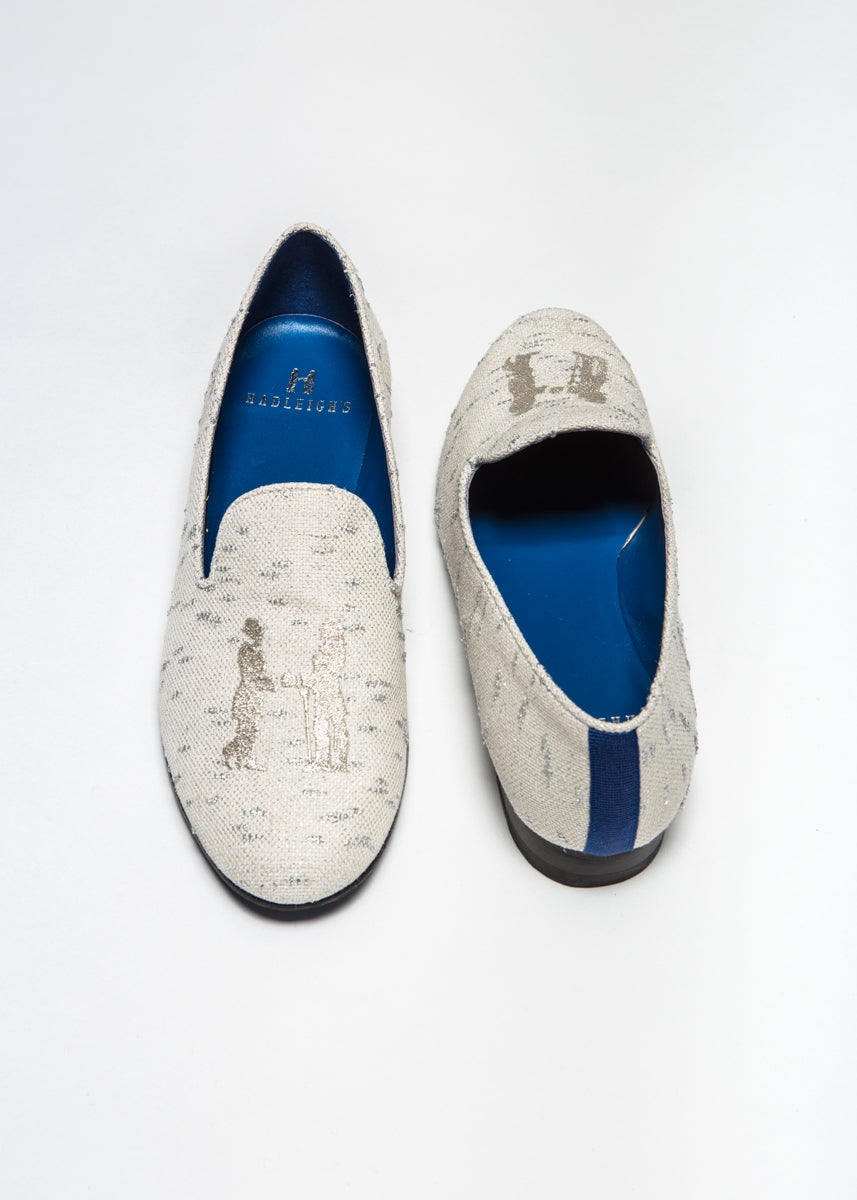 Slipper in Silver Sparkle