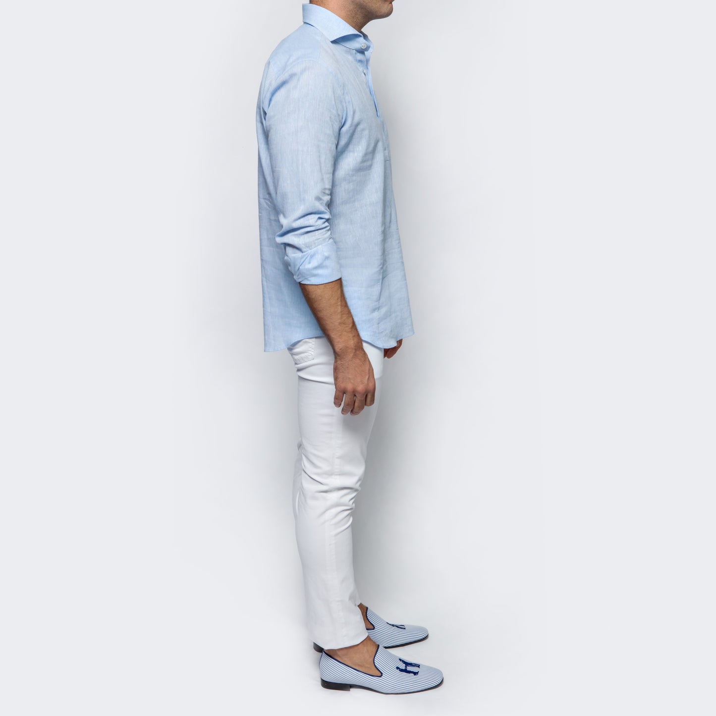 L/S Popover-Lt.Blue Linen
