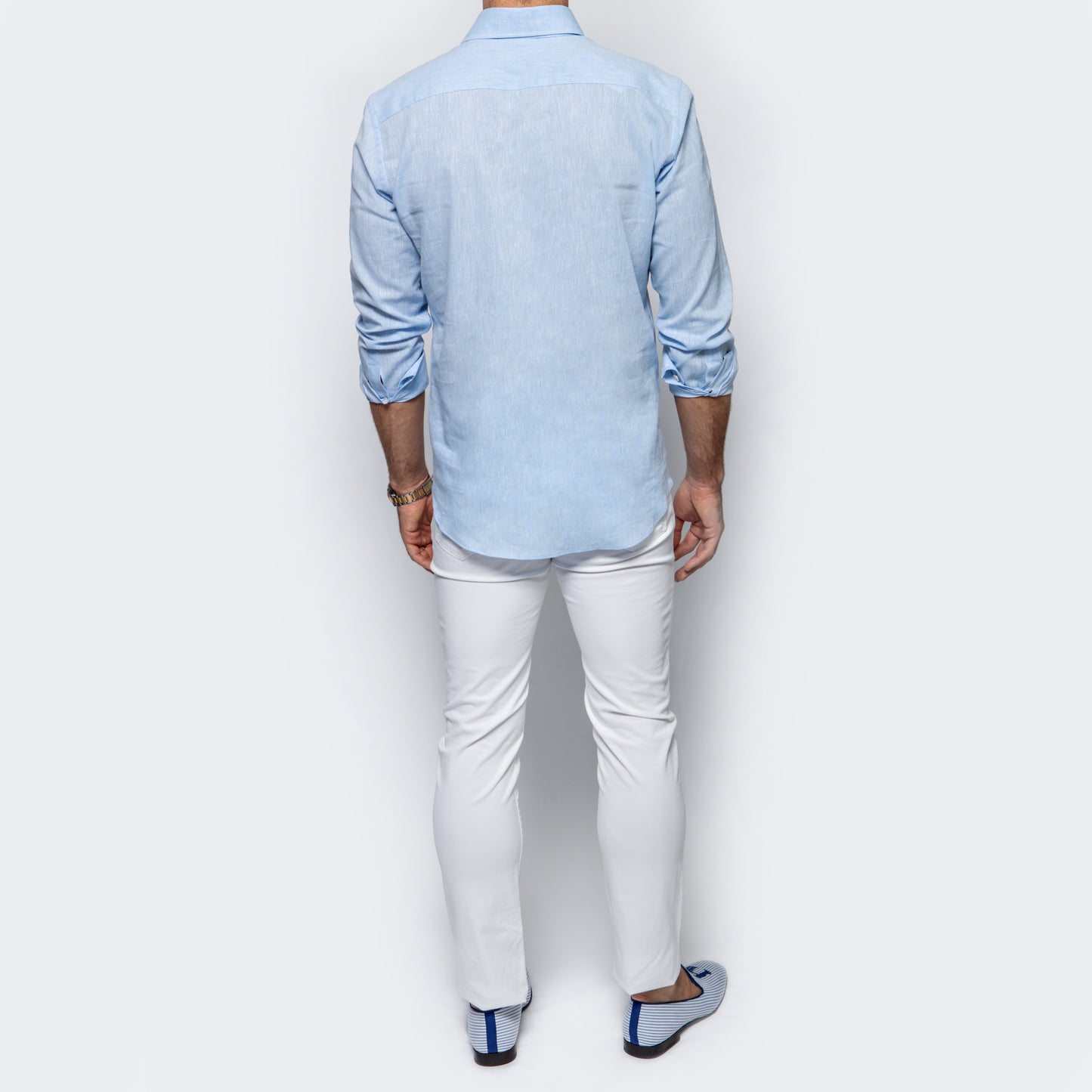 L/S Popover-Lt.Blue Linen