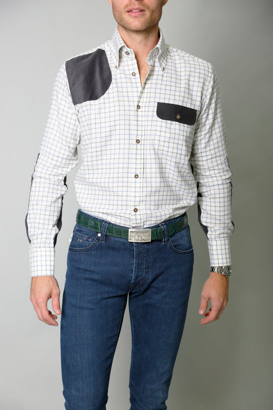 Rip Field Shirt in White Tattersall