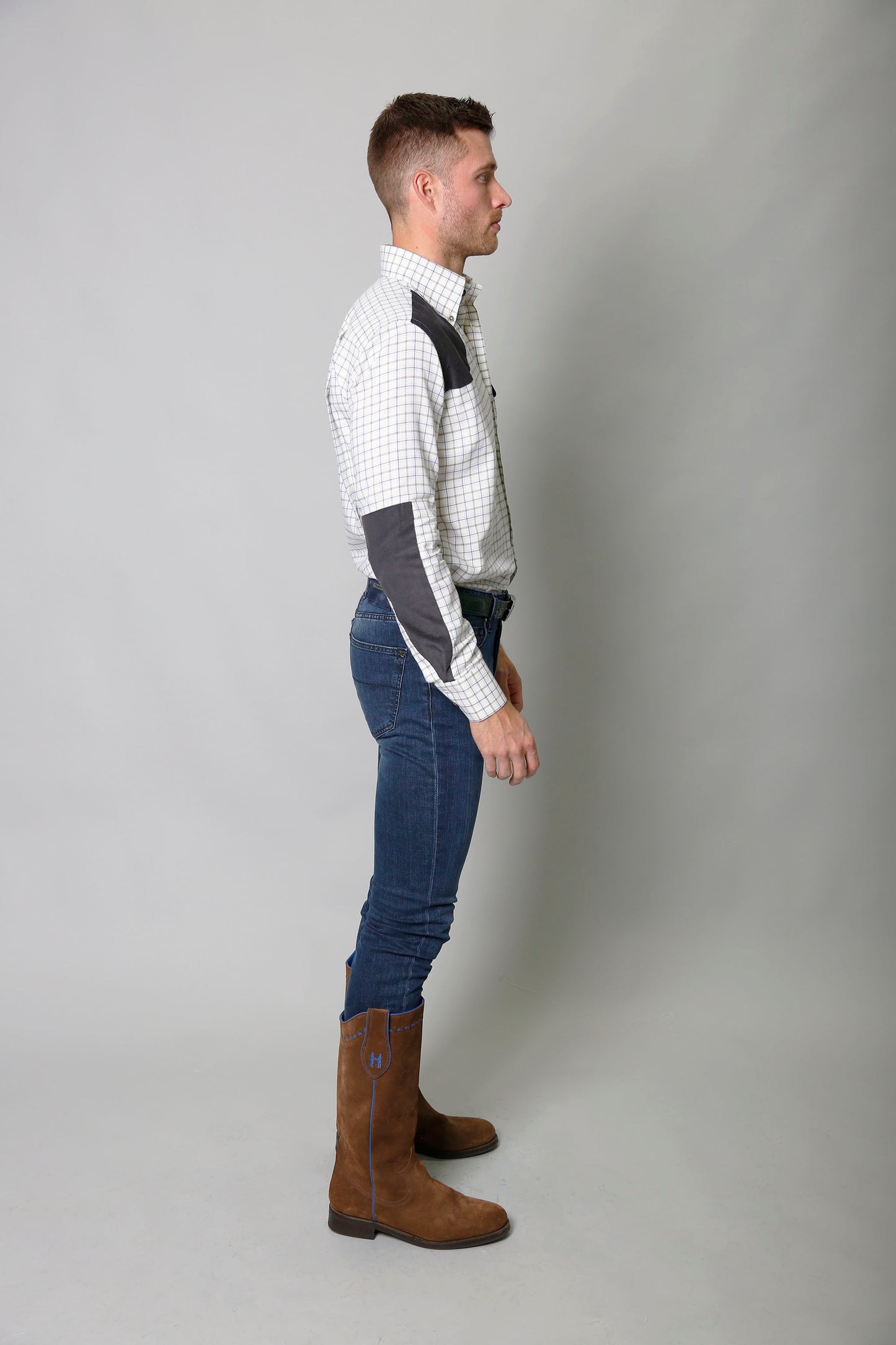 Rip Field Shirt in White Tattersall