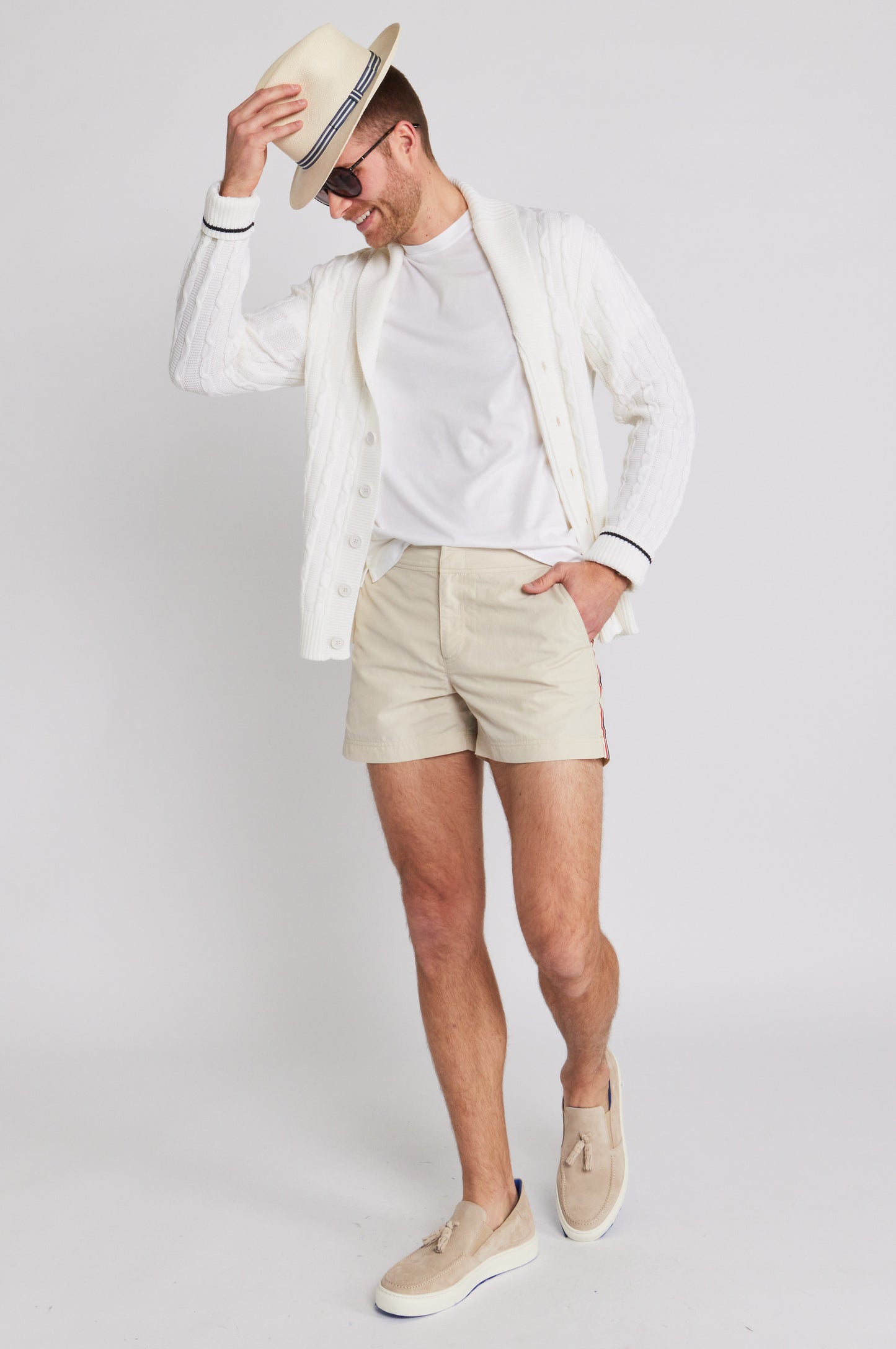 Lumiere Cable Knit Shawl Collar Sweater