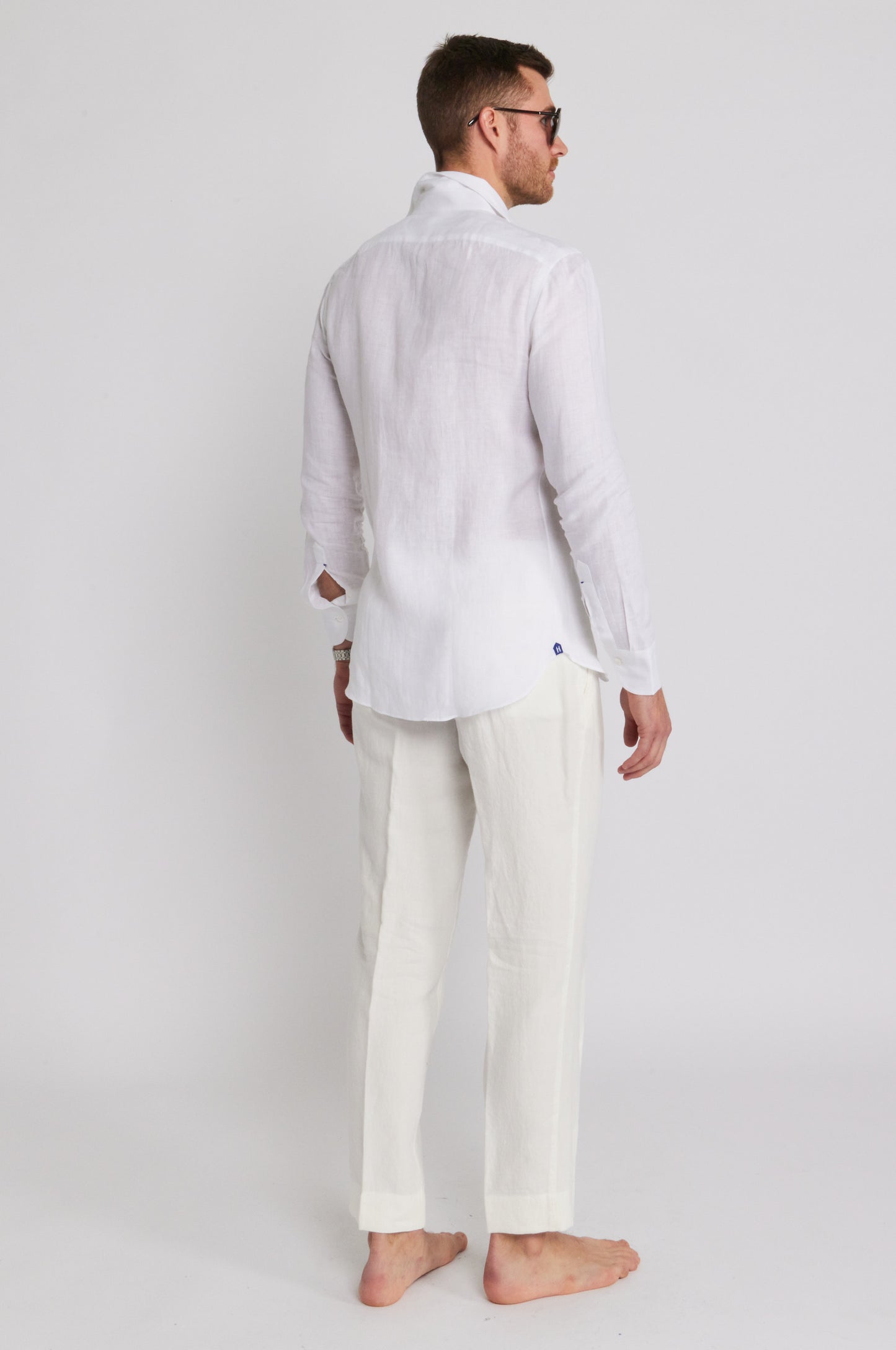 Linen Work Shirt in White