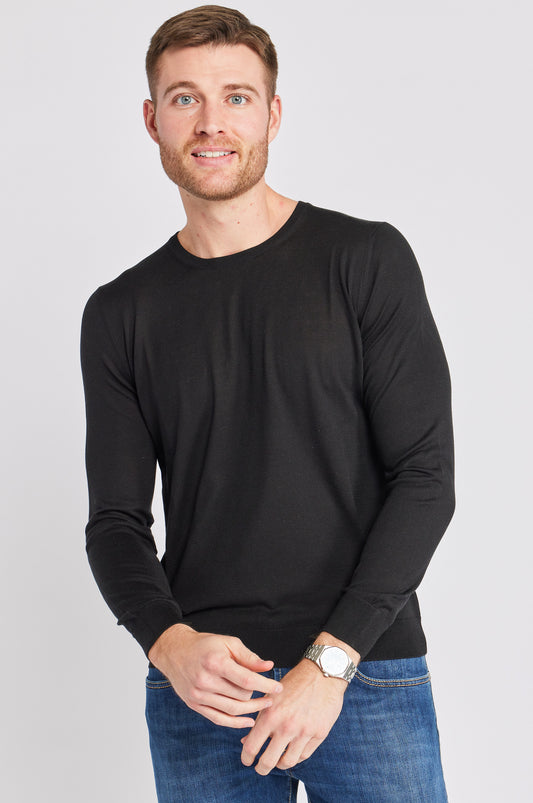 Silk Long Sleeve Crewneck