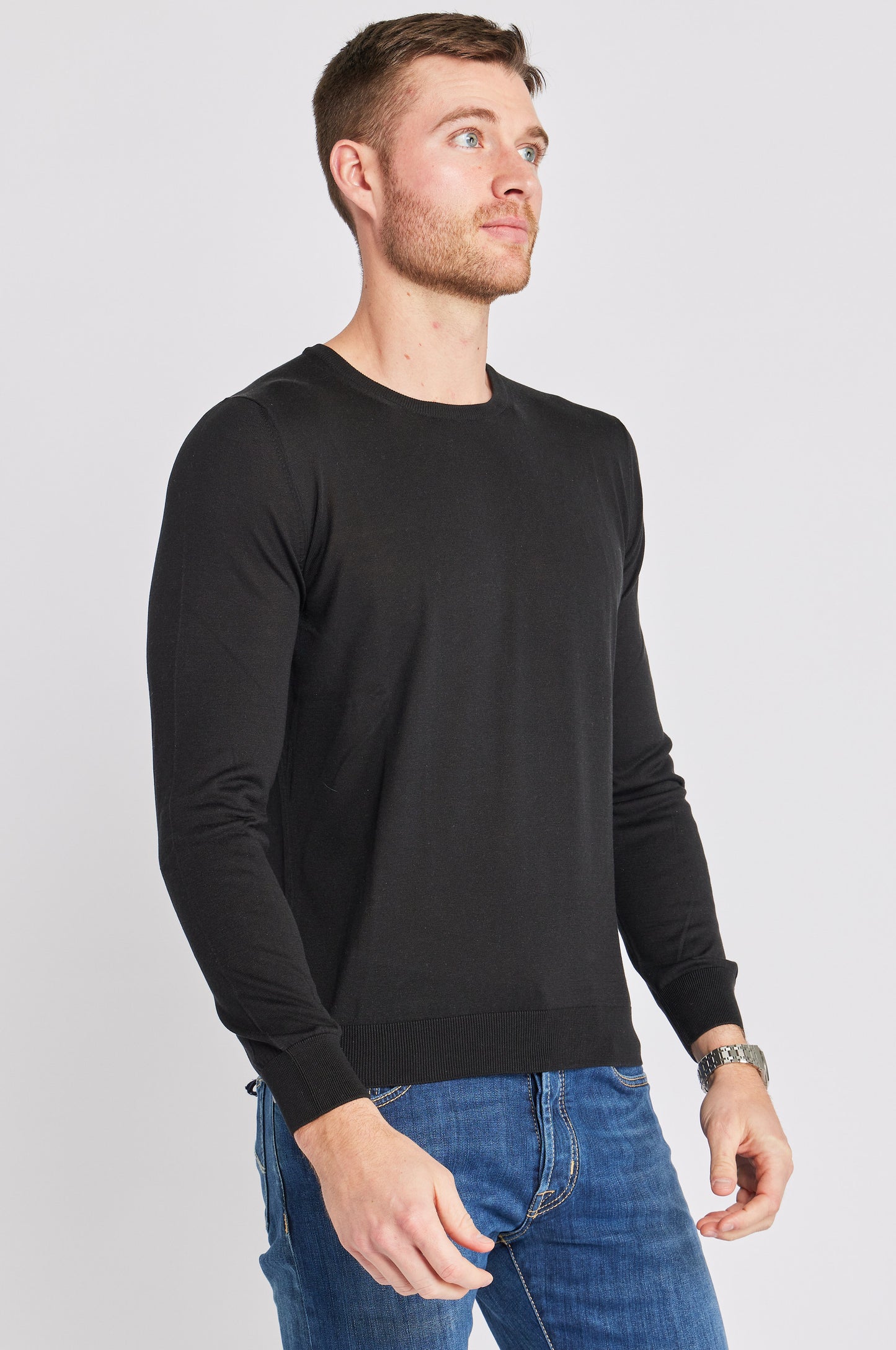 Silk Long Sleeve Crewneck