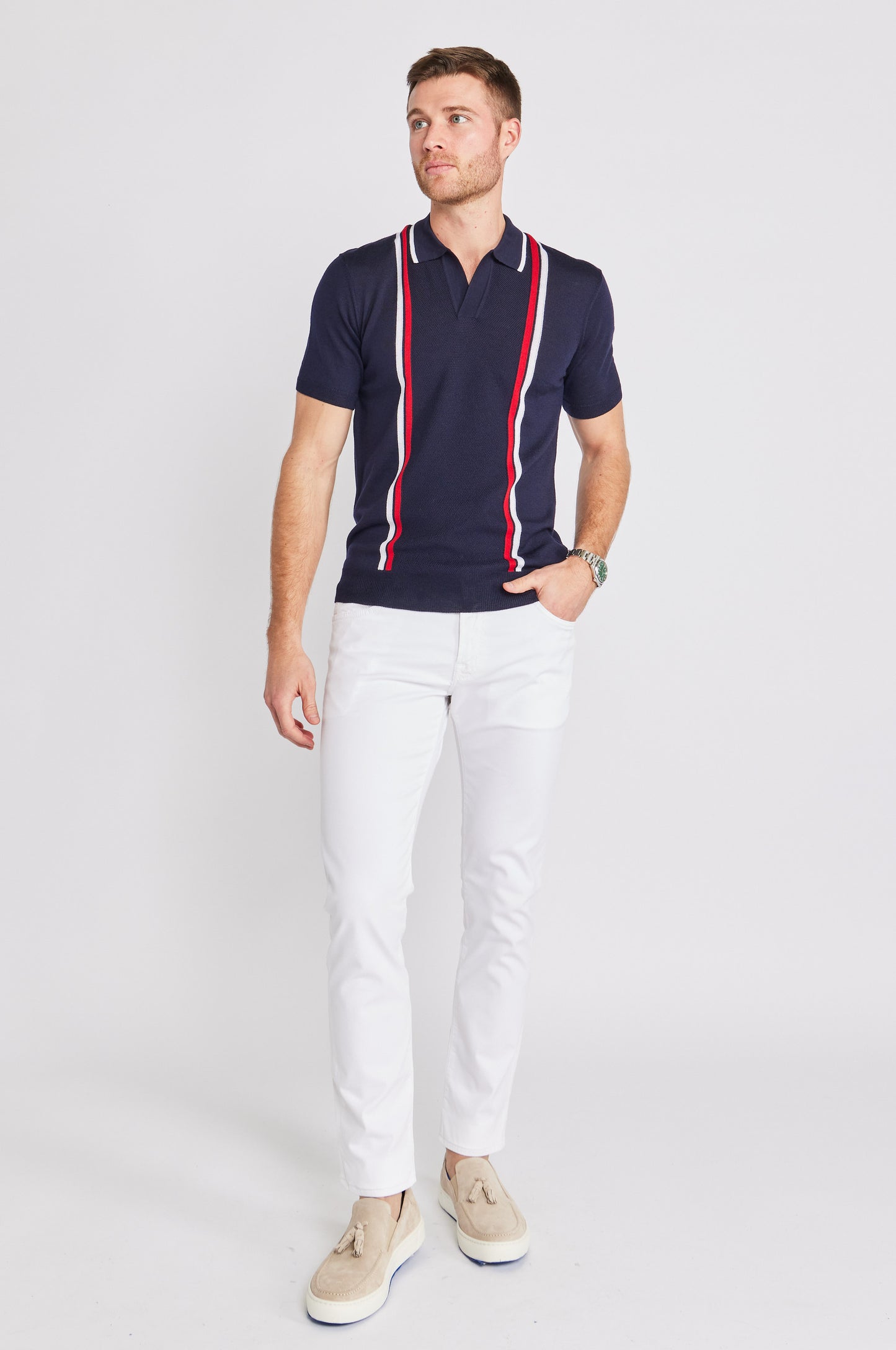 Horton GT Stripe Tailored Polo