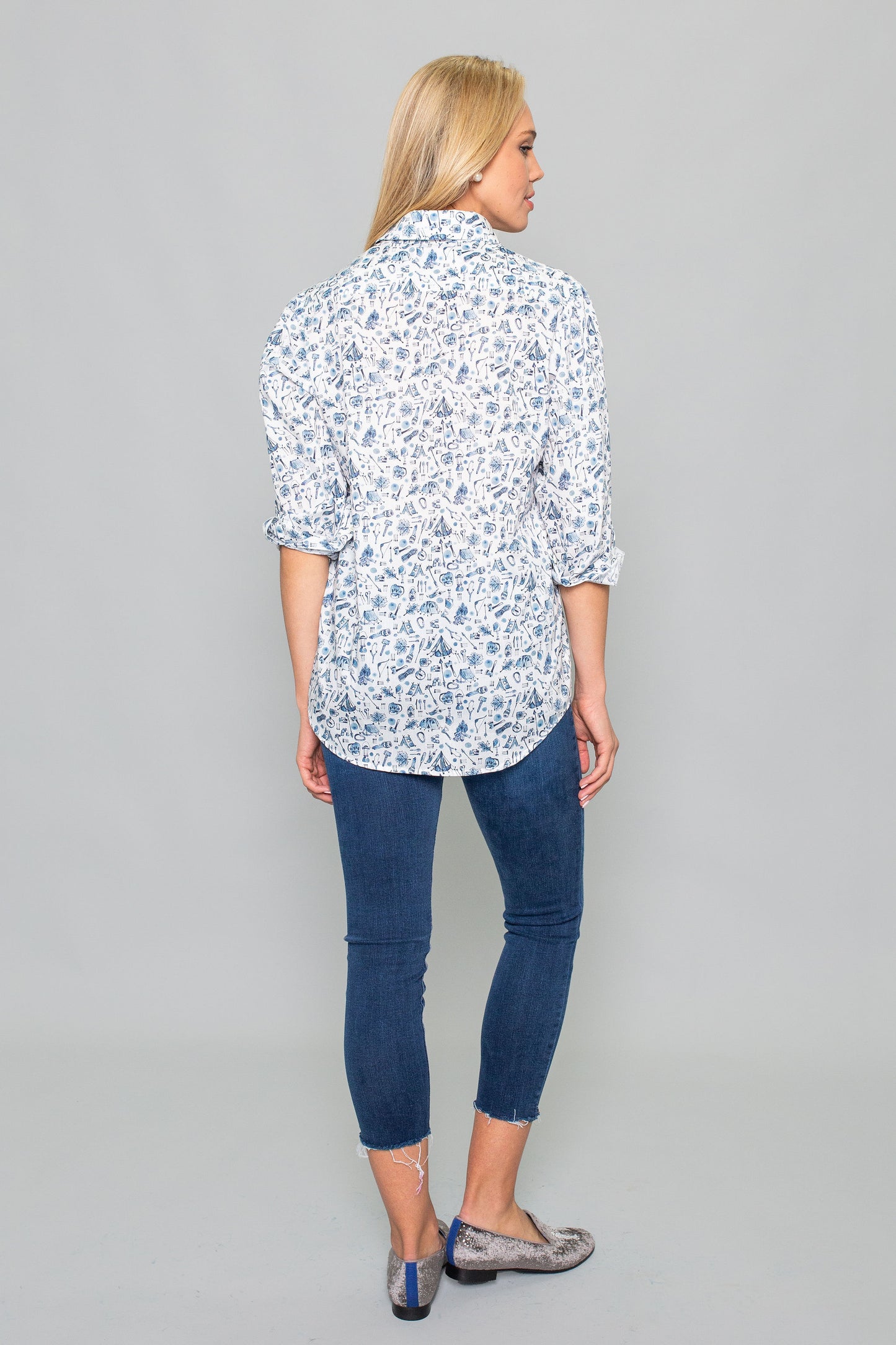 Alaska Blouse Blue Camp