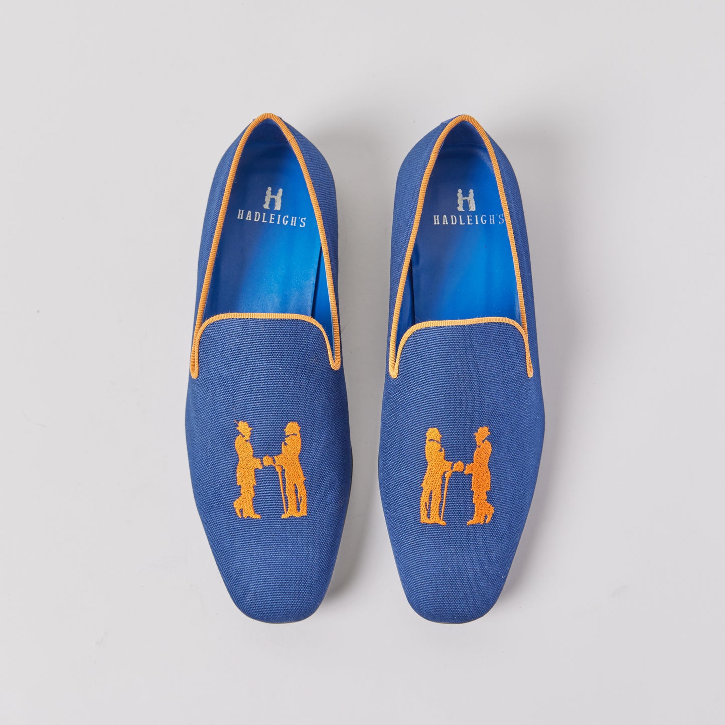 Slipper in Blue with Orange Logo