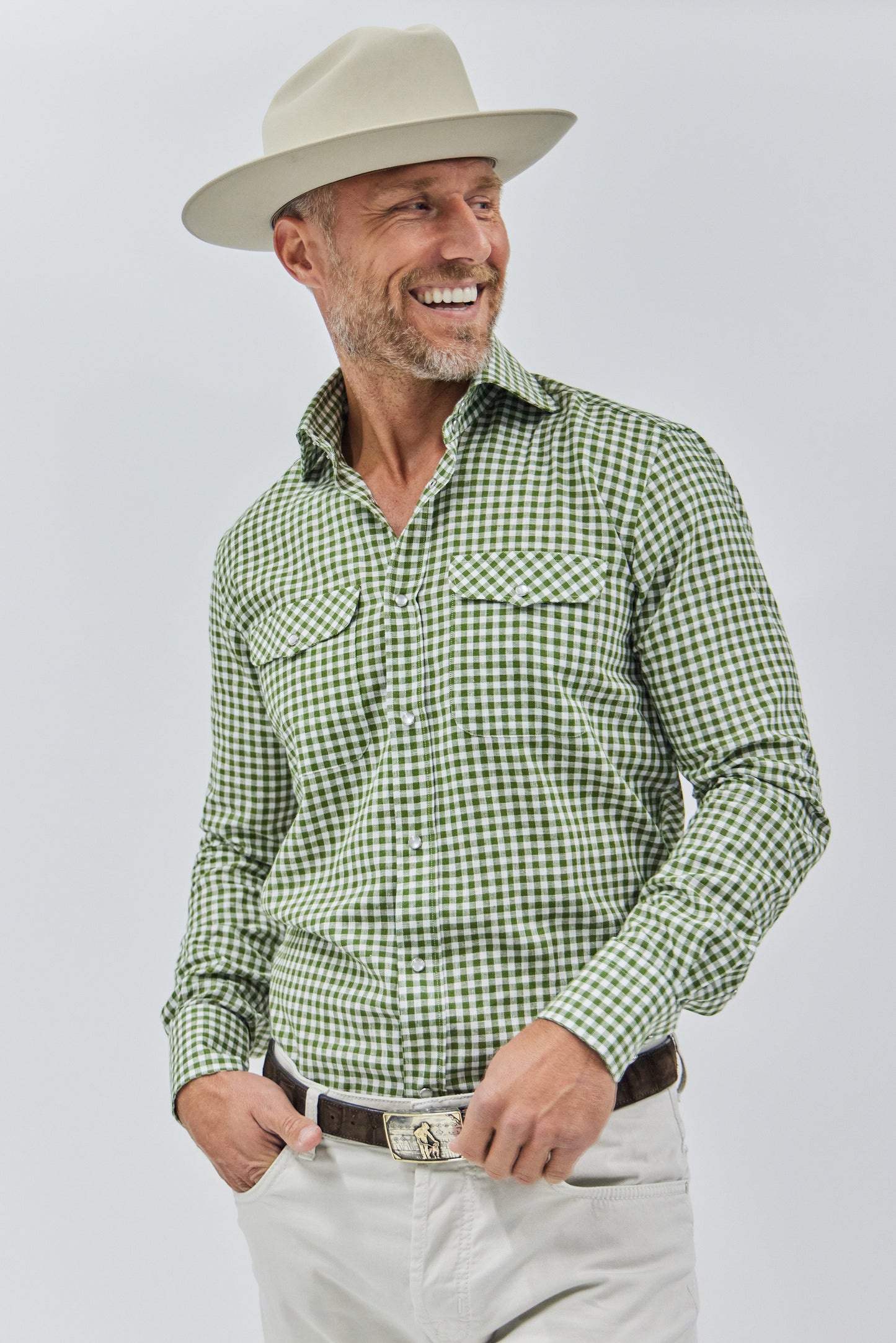 Kacey Field Shirt in Olive Check