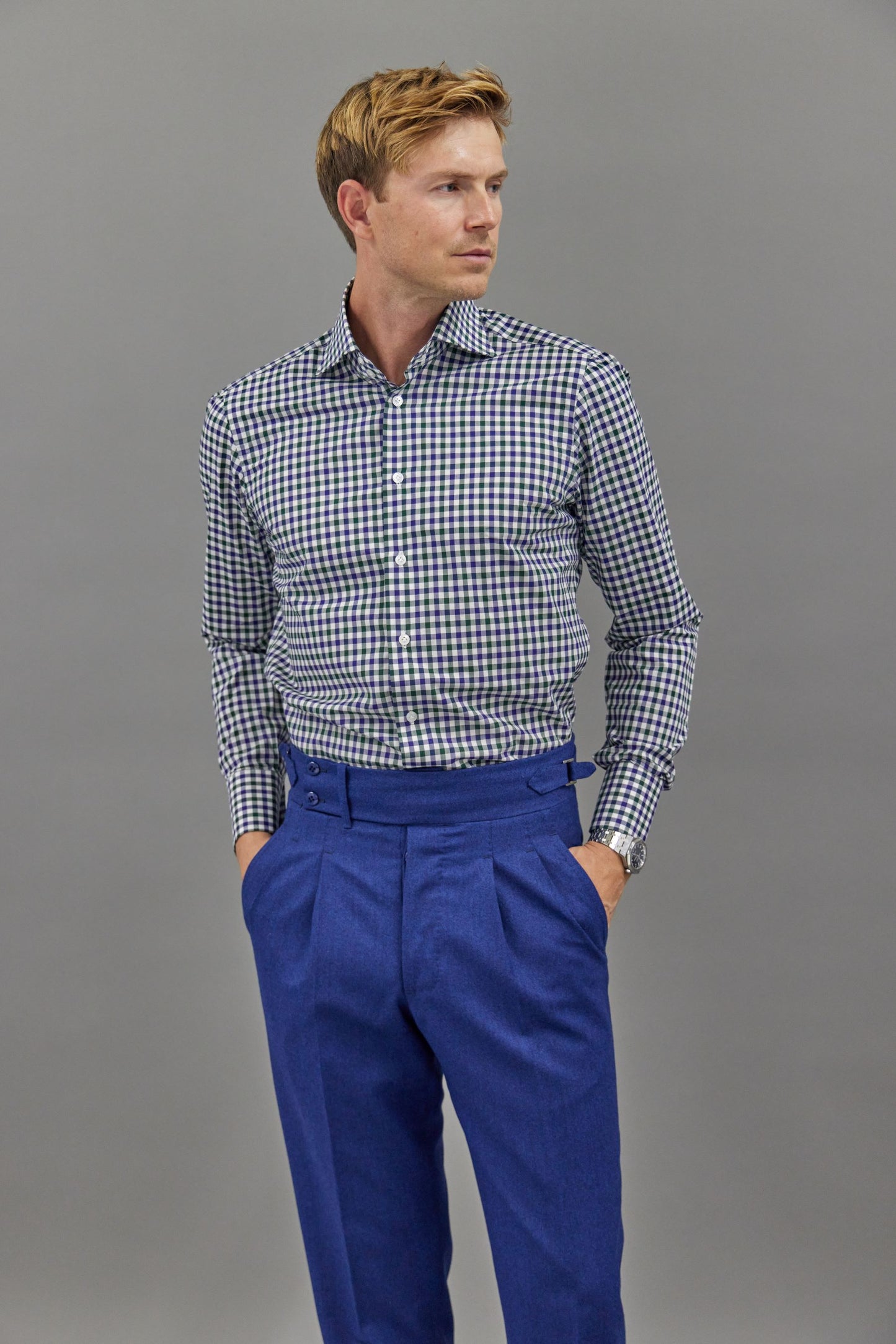 Green/Navy Check Shirt